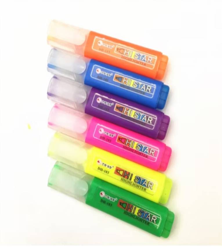 Lot 4 Marqueurs fluorescent Surligneur Textliner avec stylo Bic de 4 couleurs gratuit
